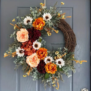 WFA0005 (1) profile - Artificial Fall Floral Wreath
