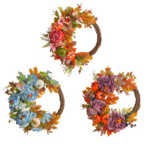 WFA0007 (4) profile - Artificial Fall Floral Wreath Collection