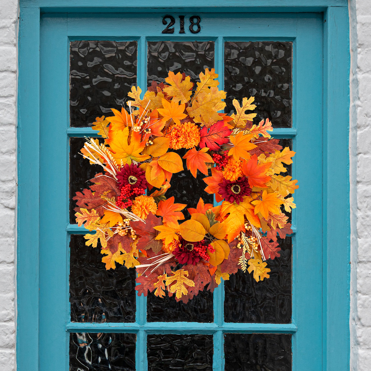 WFA0009 (1) - Artificial Maple Leaf Fall Wreath