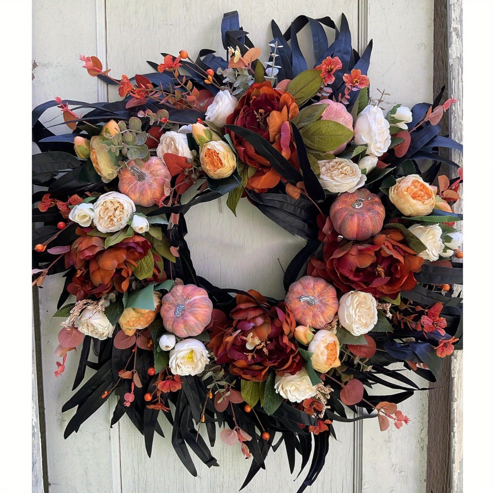 WFA0011 (3) - Artificial Luxury Fall Floral Wreath
