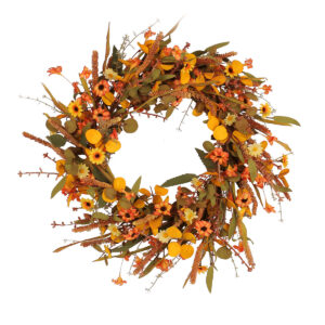 WFA0013 (3) profile - Artificial Sunflower & Eucalyptus Fall Wreath
