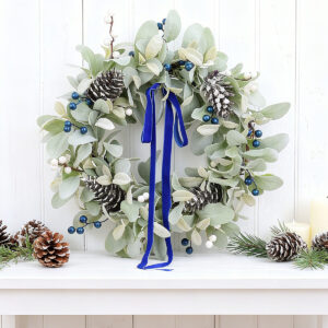 WFA0014 (1) profile - Artificial Lamb's Ear Summer Wreath