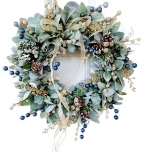 WFA0024 (2) profile - Artificial Eucalyptus Winter Wreath
