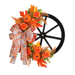 WFA0032 (1) profile - Artificial Wagon Wheel Fall Wreath