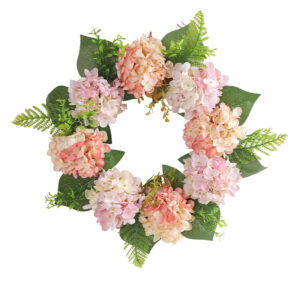 WSP0002 (2) profile - Artificial Pink Hydrangea Wreath