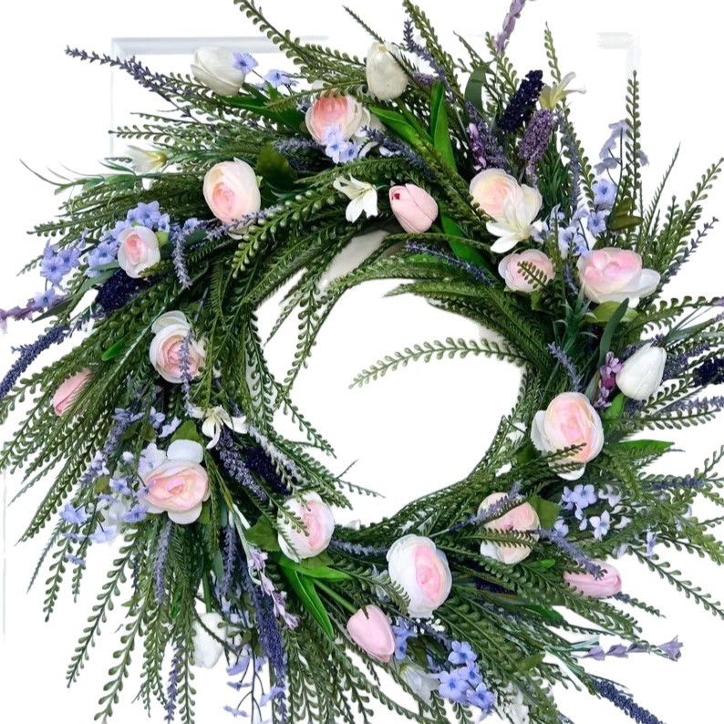 WSP0004 (8) profile - Lavender Rose Spring Wreath