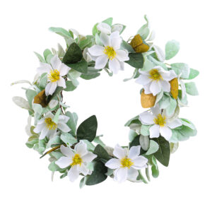 WSP0007 (5) profile - Artificial White Magnolia Wreath