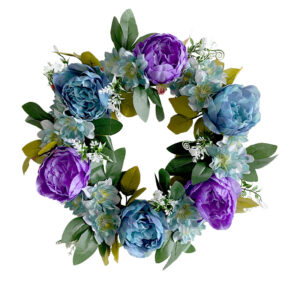 WSP0011 (1) profile - Artificial Blue Purple Peony Wreath