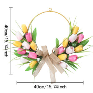 WSP0013 (3) profile - Artificial Tulip Hoop Wreath Bundle