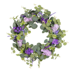 WSP0013 (5) profile - Artificial Eucalyptus Lavender Wreath