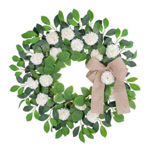 WSP0016 (2) profile - Artificial White Hydrangea Wreath