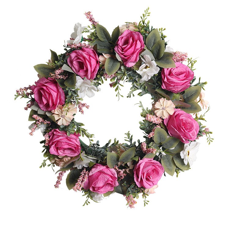 WSP0018 (7) - Artificial Rose & Peony Wreath Bundle