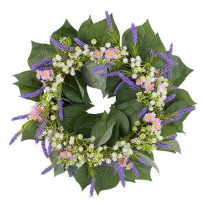 WSP0019 (3) profile - Artificial Lavender Daisy Wreath
