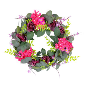 WSP0026 (2) profile - Burgundy Rose Eucalyptus Wreath