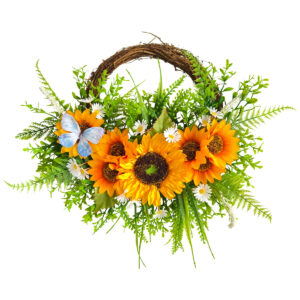 WSU0002 (1) profile - Artificial Sunflower & Daisy Wreath
