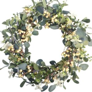 WSU0008 (3) profile - Artificial Eucalyptus & Berry Wreath