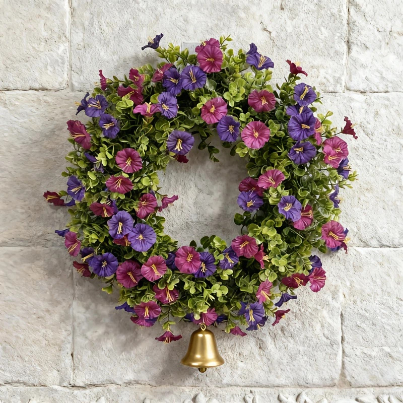 WSU0011 (2) - Artificial Morning Glory Wreath