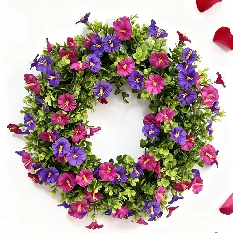 WSU0011 (3) profile - Artificial Morning Glory Wreath