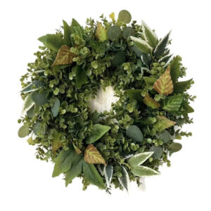 WSU0014 (2) profile - Artificial Mixed Greenery Wreath