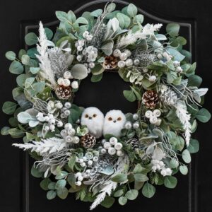 WWI0001 (2) profile - Christmas Winter Owl & Eucalyptus Wreath Collection