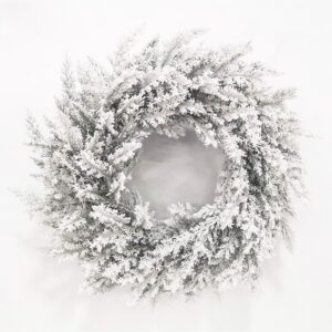 WWI0002 (1) profile - Winter Frosted Evergreen & Neutral Wreath Collection