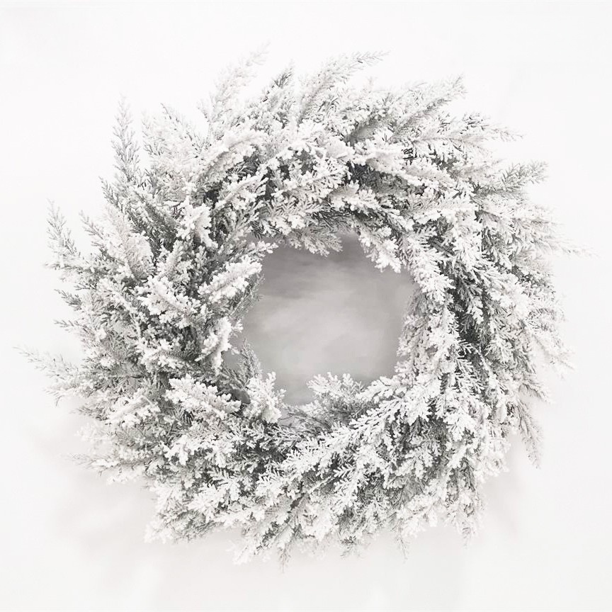 WWI0002 (1) profile - Winter Frosted Evergreen & Neutral Wreath Collection