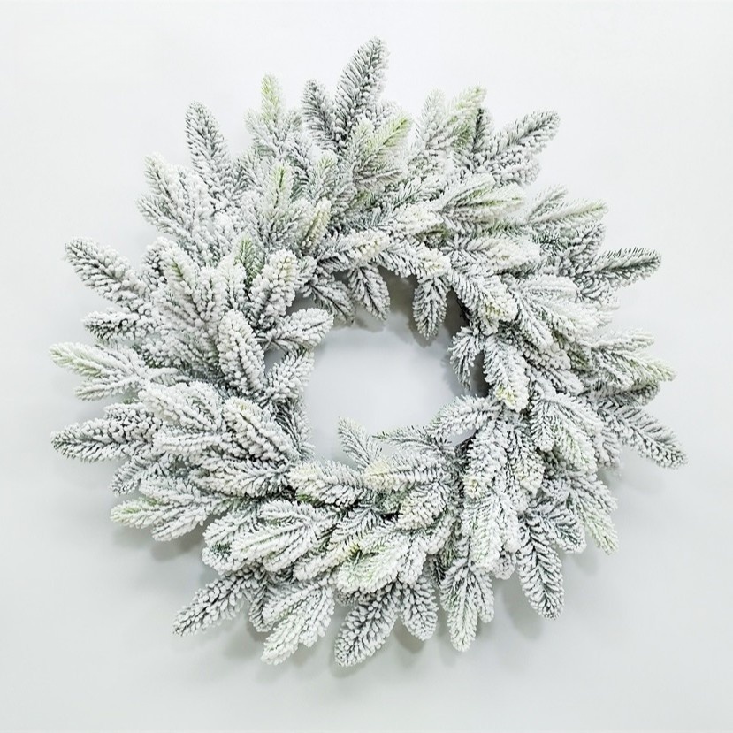 WWI0002 (2) - Winter Frosted Evergreen & Neutral Wreath Collection