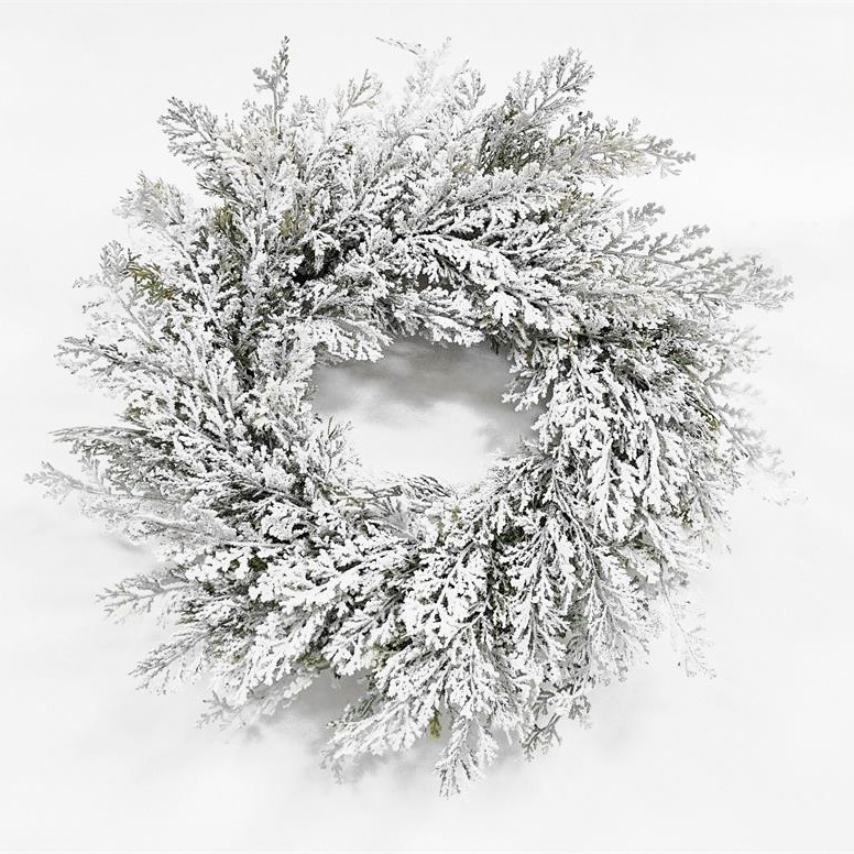 WWI0002 (5) - Winter Frosted Evergreen & Neutral Wreath Collection