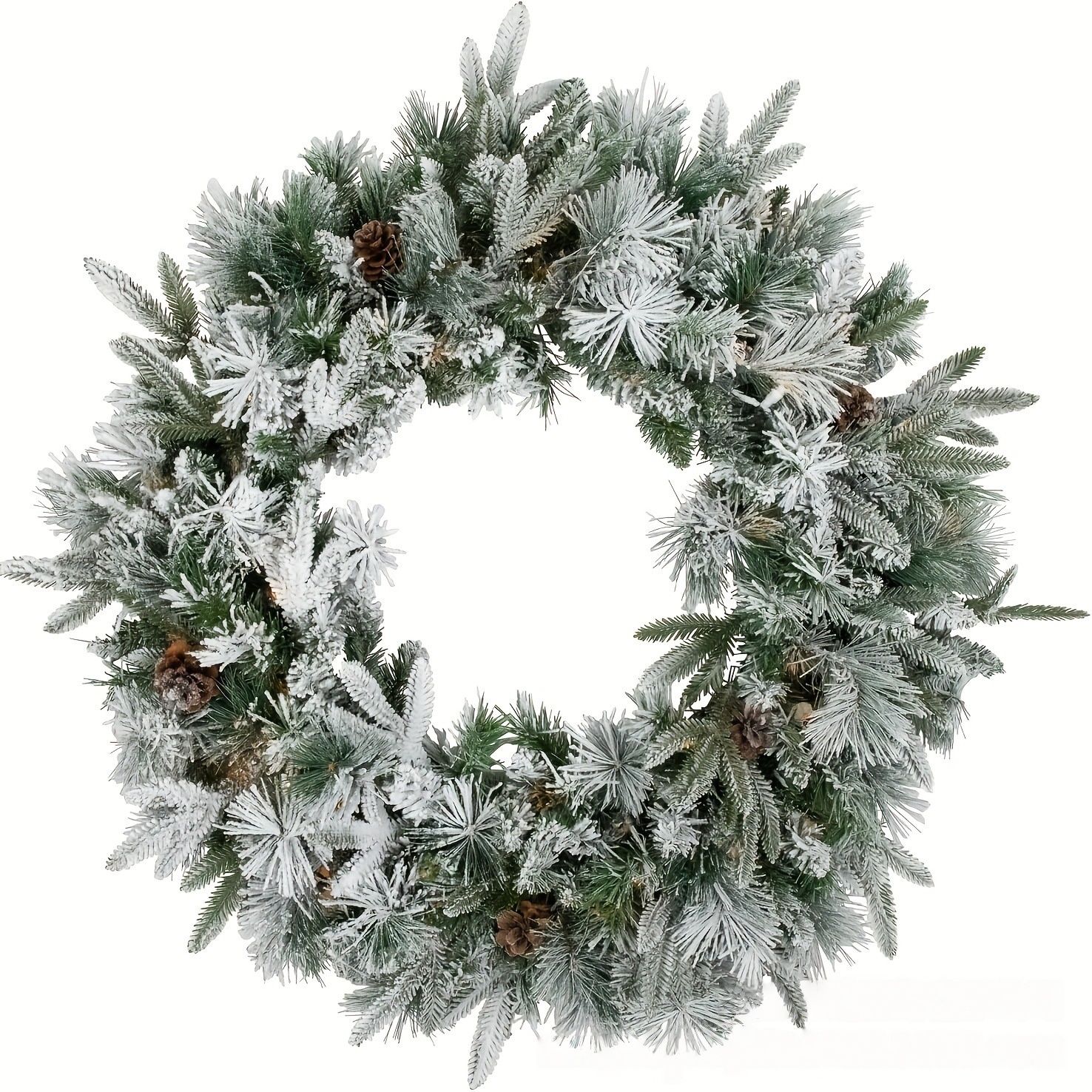 WWI0003 (4) - Guirlandas de Natal Flocadas com Pinhas